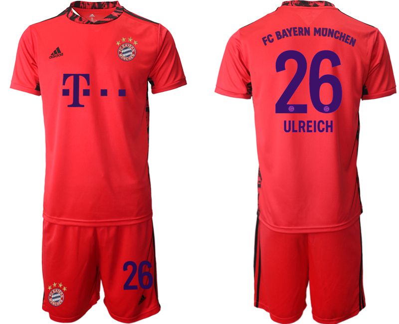 Men 2020-2021 club Bayern Munich red goalkeeper #26 Soccer Jerseys